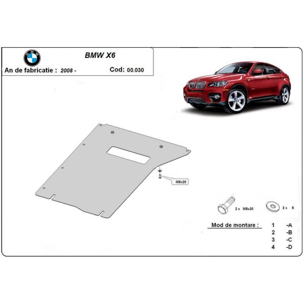 Steel Gearbox Skid Plate BMW X6 2007-2014