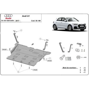 Steel-Skid-Plate-Audi-A1-2017-2022