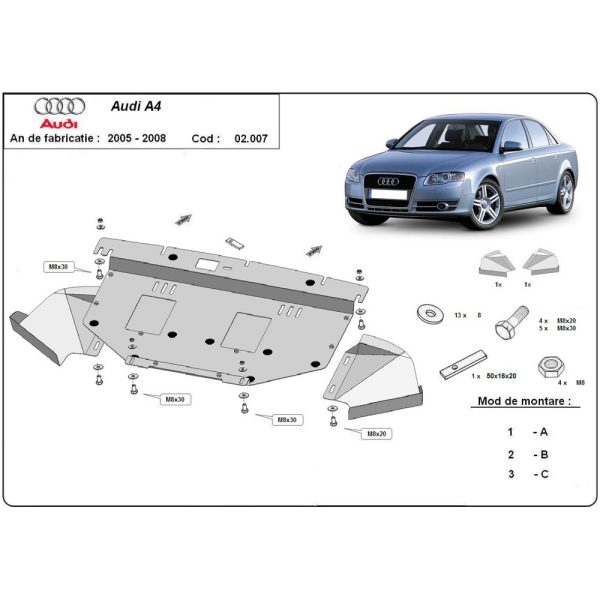 Steel-Skid-Plate-Audi-A4-B7-2005-2008