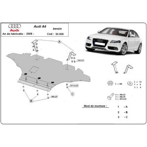 Steel-Skid-Plate-Audi-A4-B8-Petrol-2008-2014