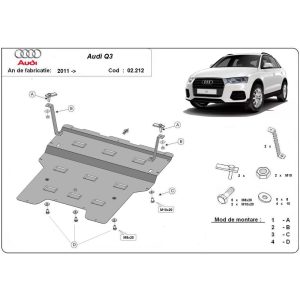 Steel Skid Plate Audi Q3 2011-2018