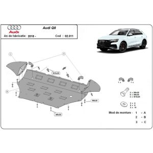 Steel Skid Plate Audi Q8 2018-2020