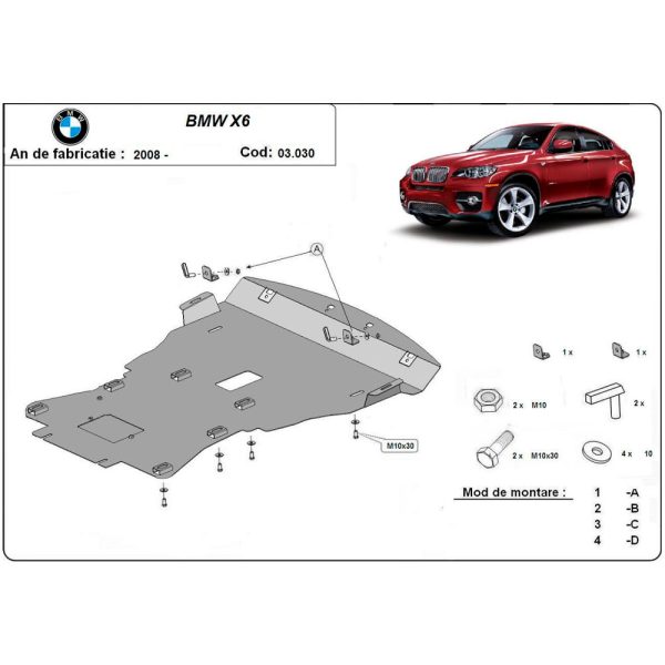 Steel Skid Plate BMW X6 2007-2014