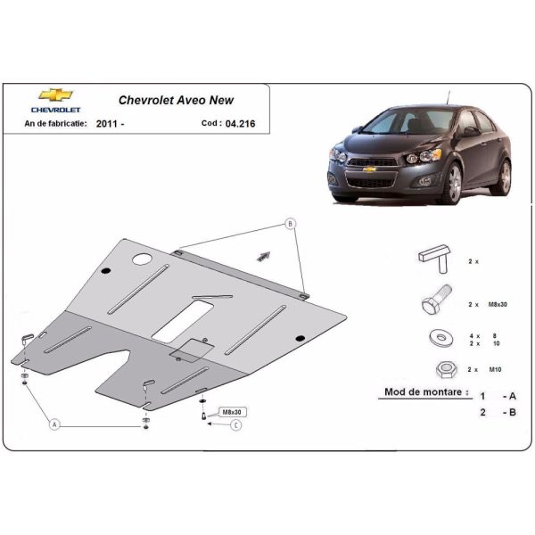 Steel Skid Plate Chevrolet Aveo 2011-2020