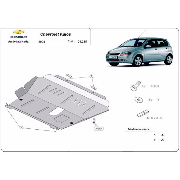 Steel Skid Plate Chevrolet Kalos 2008-2011