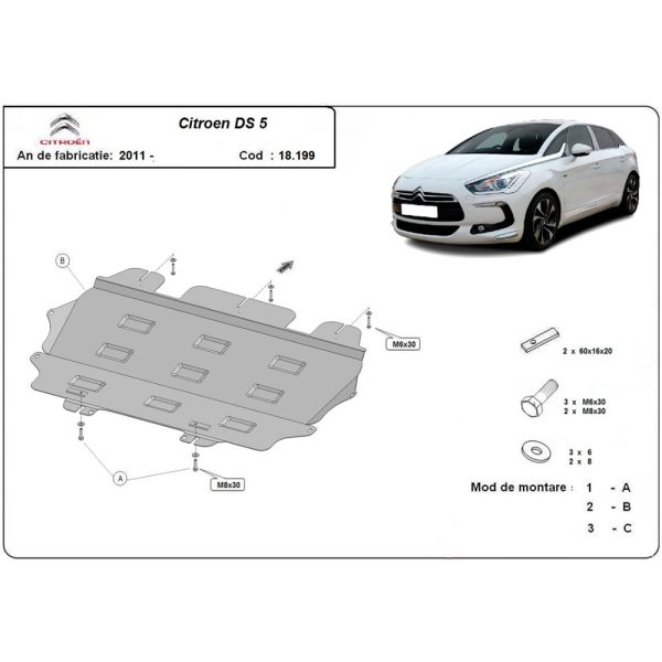 Steel Skid Plate Citroen DS5 2011-2022