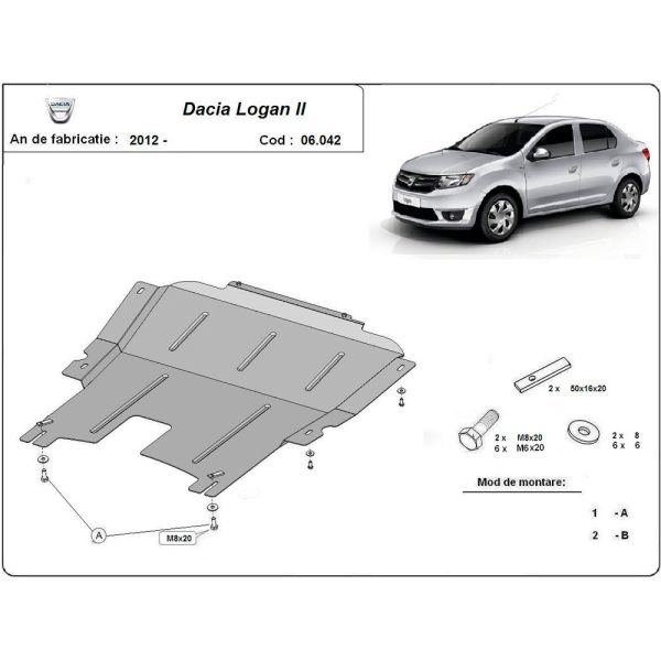 Steel Skid Plate Dacia Logan 2 2012-2020
