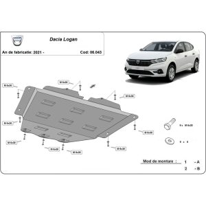 Steel Skid Plate Dacia Logan 2021-2023
