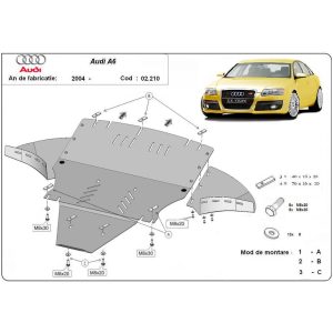 Steel Skid Plate With Side Flaps Audi A6 2004-2011