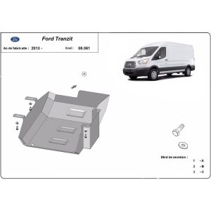 Steel AdBlue Tank Skid Plate Ford Transit 2013-2019