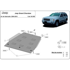 Steel Gearbox Skid Plate Jeep Grand Cherokee 2005-2010