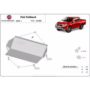 Steel Radiator Skid Plate Fiat Fullback 2016-2023