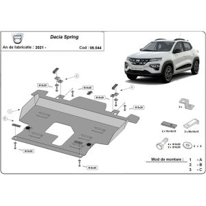 Steel Skid Plate Dacia Spring 2021-2023