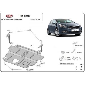 Steel Skid Plate, Engine And The Gearbox Kia Ceed 2012-2018