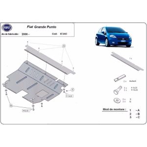 Steel Skid Plate Fiat Grande Punto 2006-2018