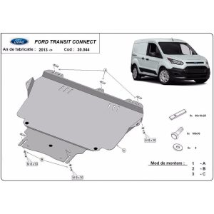 Steel Skid Plate Ford Transit Connect 2013-2023