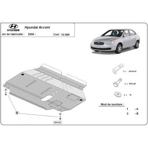 Steel Skid Plate Hyundai Accent 2005-2010