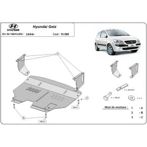 Steel Skid Plate Hyundai Getz 2006-2010