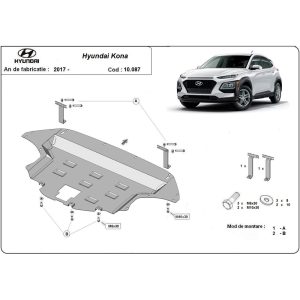 Steel Skid Plate Hyundai Kona 2017-2023