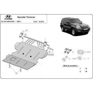 Steel Skid Plate Hyundai Terracan 2001-2007