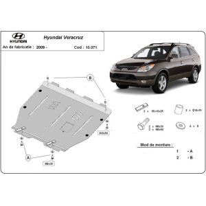 Steel Skid Plate Hyundai Veracruz 2009-2015