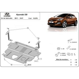 Steel Skid Plate Hyundai i30 2011-2014