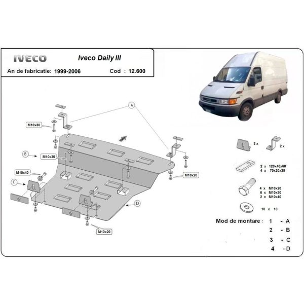 Steel Skid Plate Iveco Daily 3 1999-2006