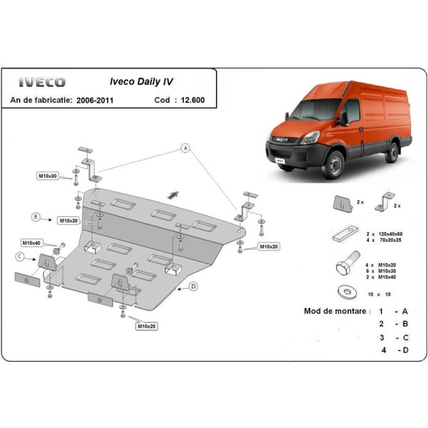 Steel Skid Plate Iveco Daily 4 2006-2011