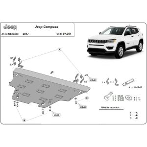 Steel Skid Plate Jeep Compass 2017-2023