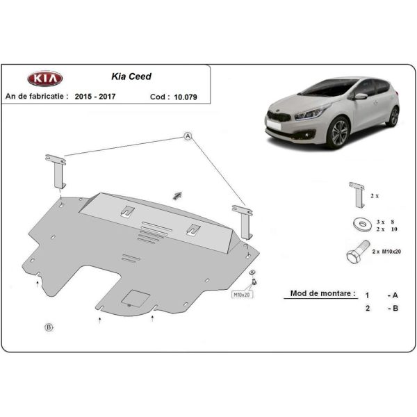 Steel Skid Plate Kia Ceed 2015-2017