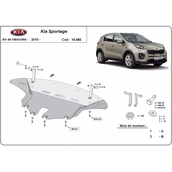 Steel Skid Plate Kia Sportage 2015-2019