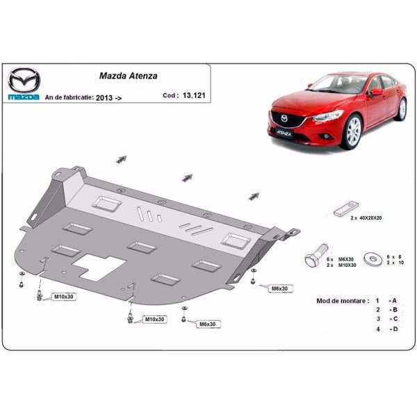 Steel Skid Plate Mazda Atenza 2013-2023