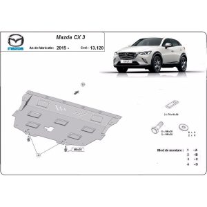 Steel Skid Plate Mazda CX-3 2015-2023