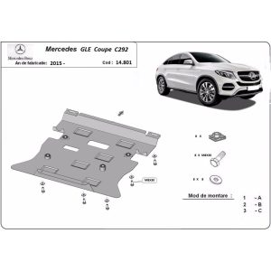 Steel Skid Plate Mercedes GLE Coupe C292 2015-2019