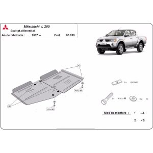 Steel Gearbox Skid Plate Mitsubishi L200 2005-2015