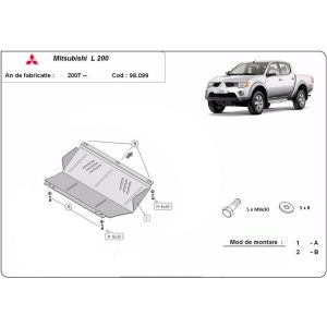 Steel Radiator Skid Plate Mitsubishi L200 2005-2015