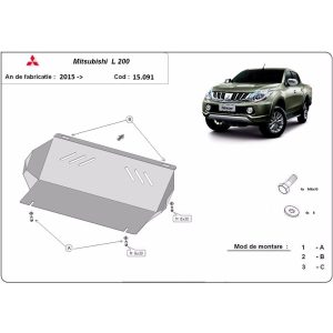 Steel Radiator Skid Plate Mitsubishi L200 2015-2023