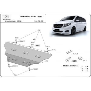 Steel Skid Plate Mercedes Viano W447 1.6 D 4x2 2014-2023