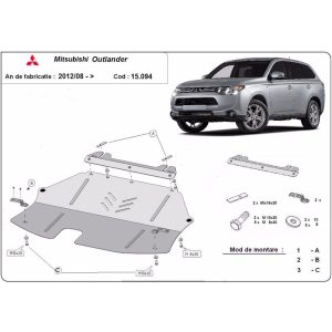 Steel Skid Plate Mitsubishi Outlander 2012-2021