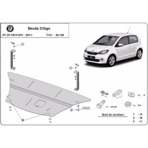 Steel Skid Plate, Engine And The Gearbox Skoda Citigo 2011-2020