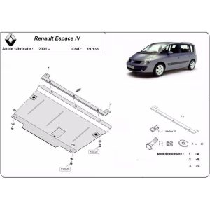 Steel Skid Plate Renault Espace 4 2001-2014
