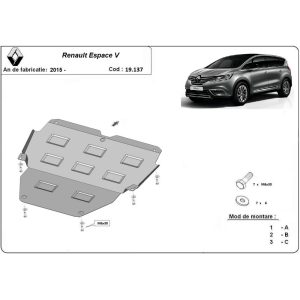 Steel Skid Plate Renault Espace 5 2015-2023