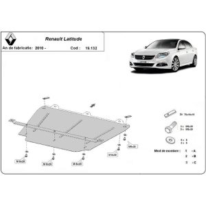 Steel Skid Plate Renault Latitude 2010-2015