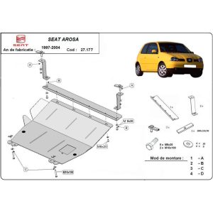 Steel Skid Plate Seat Arosa 1997-2004