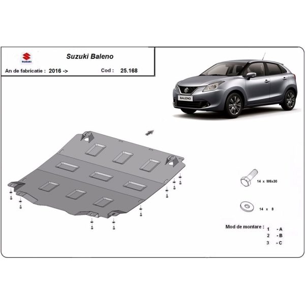 Steel Skid Plate Suzuki Baleno 2016-2023