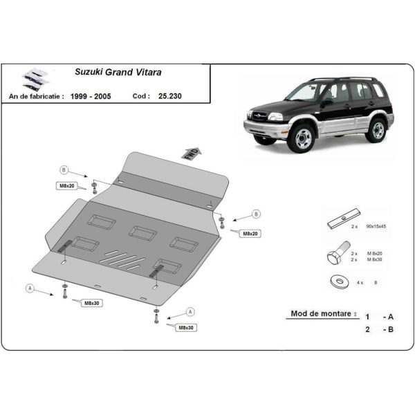 Steel Skid Plate Suzuki Grand Vitara 1999-2005