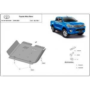 Aluminium Gearbox Skid Plate Toyota Hilux Revo 2016-2023