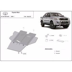 Steel Gearbox And Particle Filter Skid Plate Toyota Hilux 2004-2015