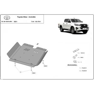 Steel Gearbox Skid Plate Toyota Hilux Invincible 2021-2023