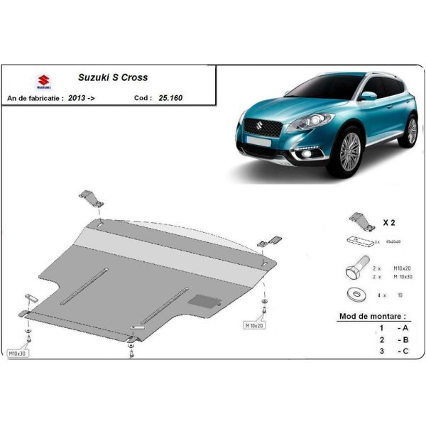 Steel Skid Plate, Engine And The Gearbox Suzuki SX4 S-Cross 2013-2021